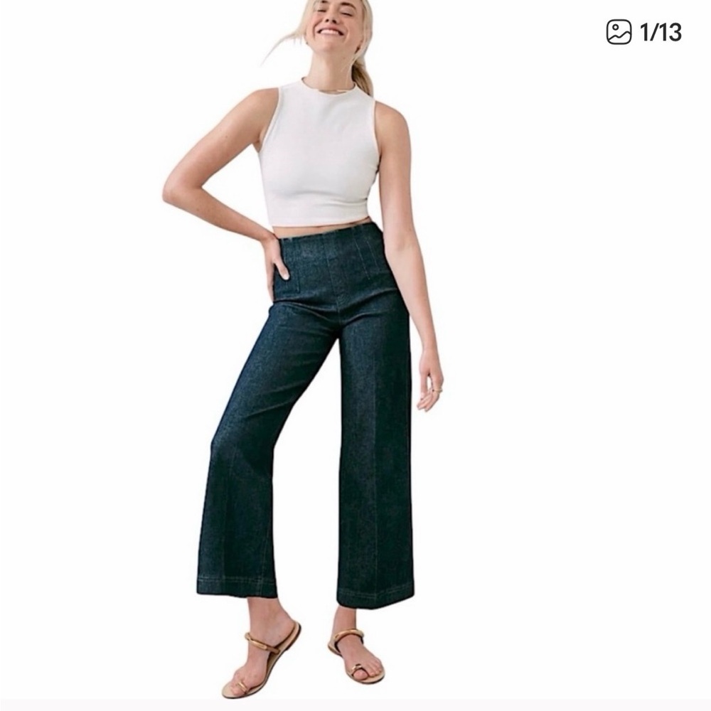 Spanx Everywhere no waistband Wide-Leg denim